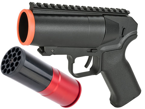 6mmProShop Airsoft Pocket Cannon Grenade Launcher Pistol (Package: Launcher + APS HellFire Shell)