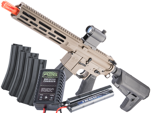 Krytac Alpha CRB-M Airsoft AEG Rifle (Model: Tan / Combat Ready Package)