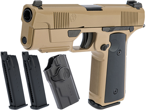 EMG / Hudson H9 Gas Blowback Airsoft Parallel Training Pistol (Color: Flat Dark Earth / CO2 / Carry Package - MOLLE)