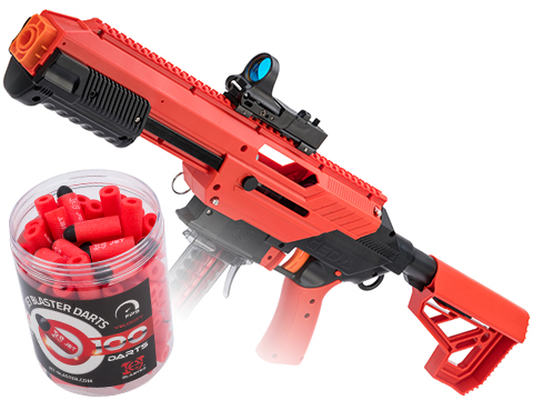 Jet Blaster CEDA Foam Blaster Dart Gun (Model: Model S / Red / Add 500 Darts)