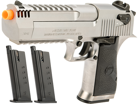 Desert Eagle Licensed L6 .50AE Full Metal Gas Blowback Airsoft Pistol by Cybergun (Color: Silver / Green Gas / Reload Package)