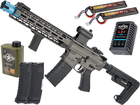 EMG Falkor AR-15 Blitz SBR Training Weapon M4 Airsoft AEG Rifle (Color: Falkor Grey / eSE 2.0 / Tactical Package)