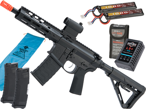 EMG Noveske Licensed Gen 4 Airsoft AEG Training Rifle w/ eSilverEdge SDU2.0 Gearbox (Color: Black / Pistol / Go Airsoft Package)