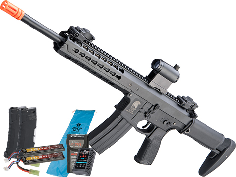 Matrix Warlord Modular Airsoft AEG (Model: A / Rifle Length / Black / Go Airsoft Package)