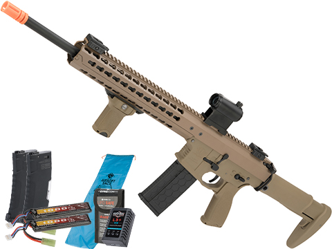 Matrix Warlord Modular Airsoft AEG (Model: A / DMR / Dark Earth / Go Airsoft Package)