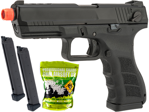 KWA ATP Full Size Airsoft GBB Gas Blowback Pistol (Model: Full Auto / Siege Package)