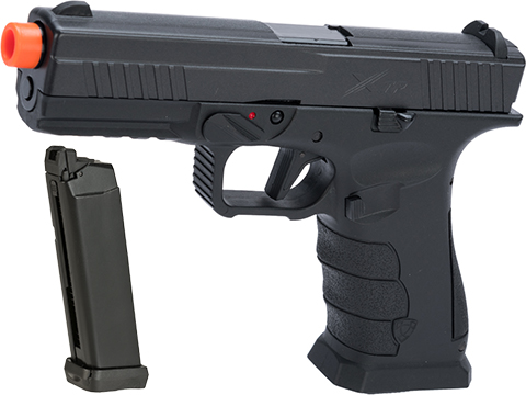 APS XTP Gas Blowback Airsoft Pistol (Color: Black / CO2 / Extra Mag Package)