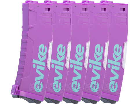 Evike.com BAMF GEN2 Polymer 190rd Mid-Cap Magazine for M4 Series Airsoft AEG Rifles (Model: Thanos / 5 Pack)