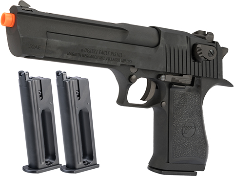 WE-Tech Desert Eagle .50 AE Full Metal Gas Blowback Airsoft Pistol by Cybergun (Color: Black / CO2 / Reload Package)