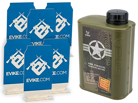 Evike.com ePopper Practical Shooting Popper Targets (Model: Evike Blue Logo / x6 Stay At Home Package)