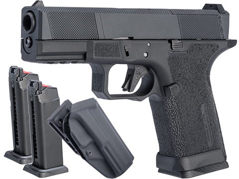 EMG SAI BLU Compact w/ EMG Tier One Utility RMR-Cut Slide GBB Airsoft Pistol (Color: Blackout / Carry Package)