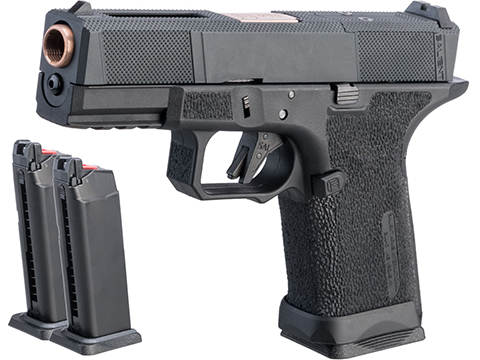 EMG SAI BLU Compact w/ EMG Tier One Utility RMR-Cut Slide GBB Airsoft Pistol (Color: Rose Gold / Reload Package)