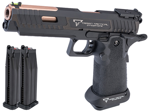 EMG TTI Licensed JW3 2011 Combat Master Airsoft Training Pistol w/ Custom Island Barrel (Model: Green Gas / Reload Package)