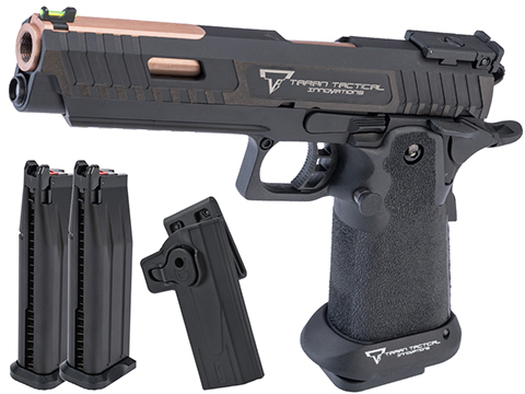 EMG TTI Licensed JW3 2011 Combat Master Airsoft Training Pistol w/ Custom Island Barrel (Model: Green Gas / Carry Package)