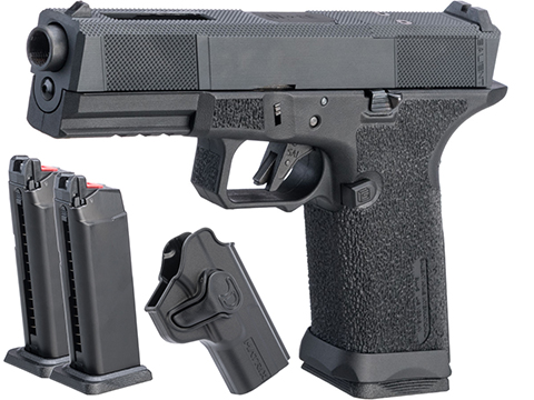 EMG SAI BLU w/ EMG Tier One Utility RMR-Cut Slide GBB Airsoft Pistol (Color: Blackout / Carry Package)