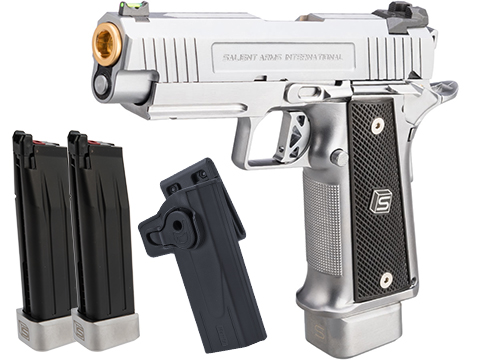 EMG / Salient Arms International 2011 DS 4.3 Airsoft Training Weapon (Color: Silver / CO2 / Carry Package)