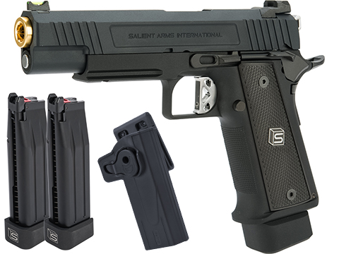 EMG / Salient Arms International 2011 DS 5.1 Full Auto Select Fire GBB Pistol (Color: Black / Green Gas / Carry Package)