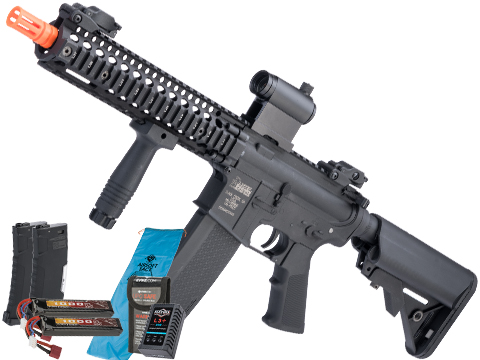 EMG Helios Daniel Defense Licensed MK18 Airsoft AEG Rifle by Specna Arms (Model: CORE Series / Black / Go Airsoft Package)