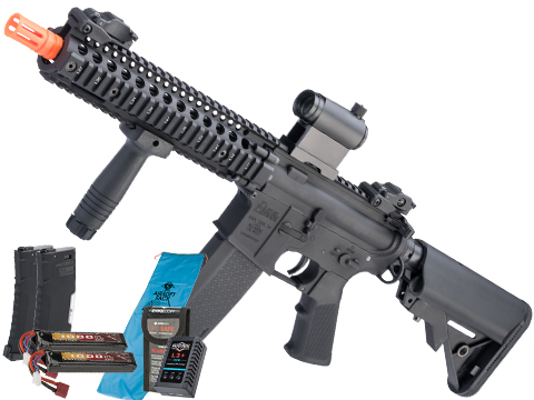 EMG Helios Daniel Defense Licensed MK18 Airsoft AEG Rifle by Specna Arms (Model: EDGE Series / Black / Go Airsoft Package)