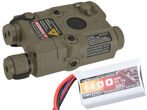 Matrix AN/PEQ-15 Case w/ 11.1V Lipoly Battery (Color: Desert)