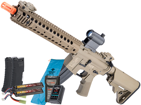 Cybergun Licensed Colt Sportsline M4 AEG Rifle w/ G3 Micro-Switch Gearbox (Model: URX 12 / Tan / Go Airsoft Package)