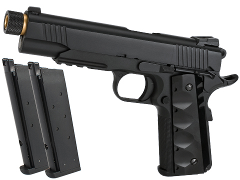 Evike Custom Class I Angel of Death Airsoft GBB Pistol (Model: Black / Add 2x Magazines)