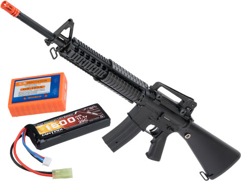 Golden Eagle M16A4 Airsoft AEG Rifle w/ RIS Handguard (Package: 11.1v LiPo Battery Package)