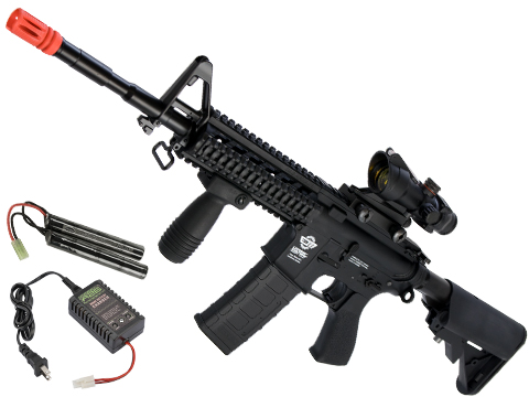 G&G Combat Machine 16 Raider Airsoft AEG Rifle (Package: Black / Add 9.6 Butterfly Battery + Smart Charger)