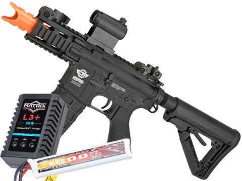 G&G Combat Machine FireHawk Airsoft AEG Rifle (Package: Add 7.4v LiPo Battery+Charger+LiPo Safe)