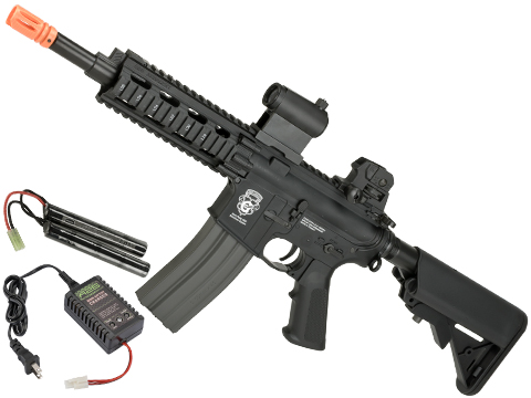 G&G GR16 CQW RUSH Airsoft Blowback AEG Rifle (Package: Black / Add 9.6 Butterfly Battery + Smart Charger)