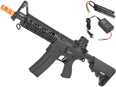 G&G TR15 Raider Airsoft Electric Blowback AEG Rifle - Black (Package: Add 9.6 Butterfly Battery + Smart Charger)