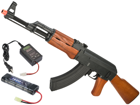 CYMA Metal CM042 AK47 AEG Rifle Airsoft Gun (Real Wood) - eHobbyAsia