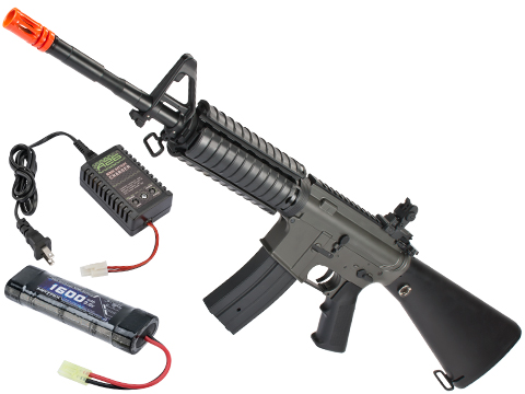 Golden Eagle M4 SR-16 Enhanced Lipo Ready Airsoft AEG Rifle (Package: Black - 9.6v Battery Package)