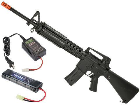 Golden Eagle M16A4 Airsoft AEG Rifle w/ RIS Handguard (Package: 9.6v Battery Package)