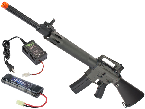 Golden Eagle New Version M16 UFC Special Force Full Size Airsoft AEG Rifle (Package: Black - 9.6v Battery Package)