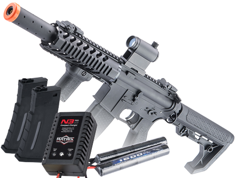 Specna Arms / Rock River Arms Licensed EDGE Series M4 AEG (Model: M4 CQB Suppressed / Black / Go Airsoft Package)