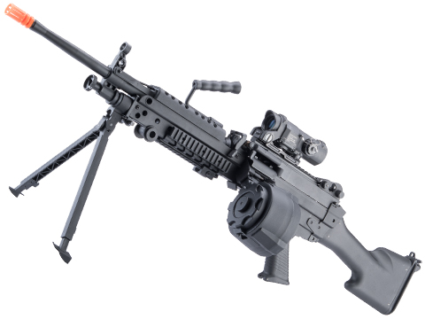 Cybergun FN Licensed M249 Featherweight Airsoft Machine Gun (Model: M249 E2 / <350 FPS / Add 1500rd Firestorm Drum Magazine)