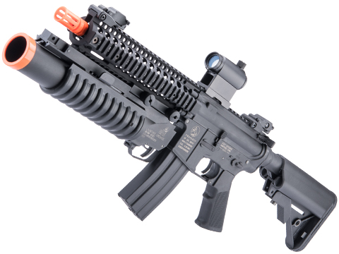 Cybergun Licensed Colt Sportsline M4 AEG Rifle w/ G3 Micro-Switch Gearbox (Model: Daniel Defense 9 MK18 / Black / M203 Package)