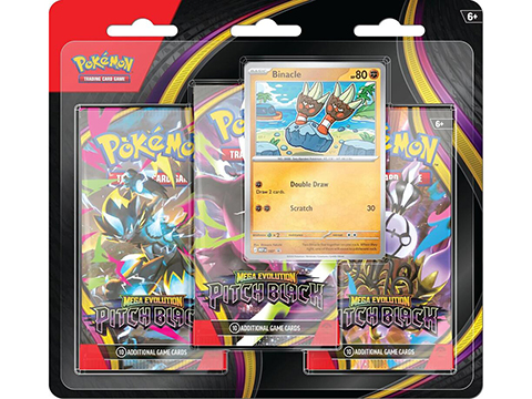 Pokemon TCG: Mega Evolution Pitch Black 3 Pack Blister Cards