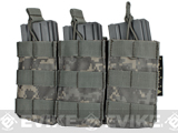 Phantom MOLLE Pouches - Tactical Open Top Triple AR / M4 / M16 Mag Pouch (Color: ACU)