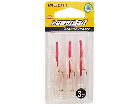 Berkley PowerBait Pre-Rigged Atomic Teasers (Color: Bleeding Pearl / 1/32  oz), MORE, Fishing, Jigs & Lures -  Airsoft Superstore