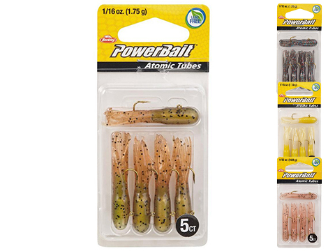 Berkley PowerBait Pre-Rigged Atomic Tubes (Color: Grasshopper / 1/16 oz)