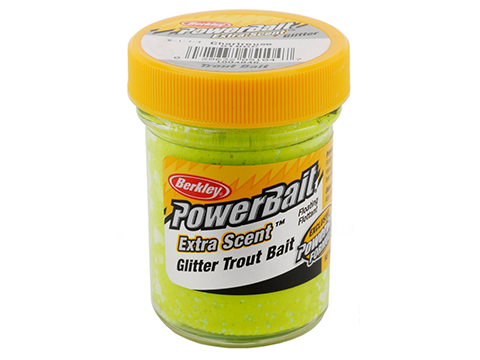 Berkley PowerBait Trout Bait (Type: Glitter / Chartreuse / Extra Scent)