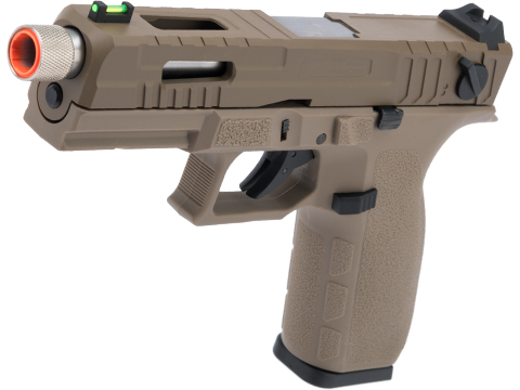 KJW KP-12 Polymer Frame Gas Blowback Airsoft Pistol (Model: Full Auto / Tan)