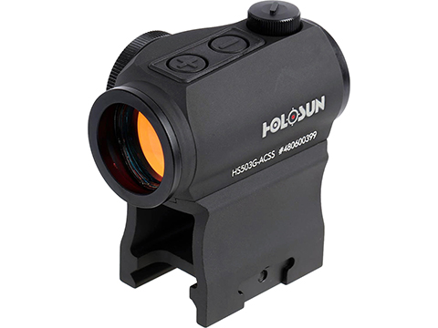 Holosun / Primary Arms HS503G Compact Red Chevron-Circle Combat Sight w/ Low & AR Mount (Model: ACSS-CQB Reticle)