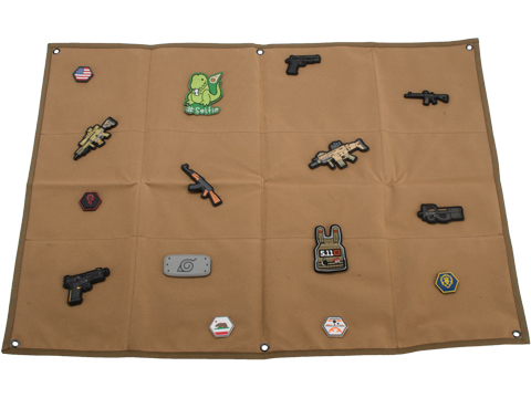 Hook & Loop Patch Wall / Patch Holder (Color: Black / Small),  Tactical Gear/Apparel, Patches