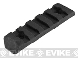 PTS Enhanced Picatinny Keymod Rail Section (Length: 5 Slots / Black)