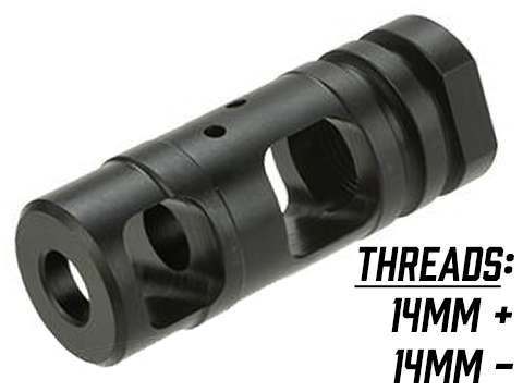 PTS Griffin M4SD Muzzle Brake for Airsoft Rifles (Thread: 14mm Negative)