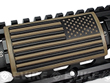 Custom Gun Rails Large PVC Rail Cover (Type: U.S. Flag Tan / Stars Right / 20mm Picatinny Rail Version)