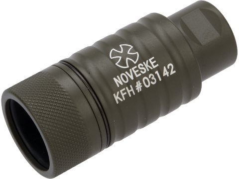 Madbull Licensed Noveske KFH Airsoft Amplifier Flash Hider (Color: OD Green / 14mm Negative)